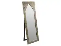 LivingStyles Kasbah Brass Clad Frame Cheval Mirror, 152cm, Antique Silver offer