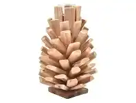 LivingStyles Pacheco Drfitwood Pine Cone Tealight Holder, Large offer