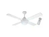 LivingStyles Glendale Celing Fan with Light & Remote, 120cm/48", White offer