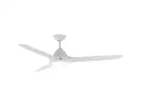 LivingStyles Phaser Indoor / Outdoor AC Ceiling Fan with LED Light, 147cm/58", White offer