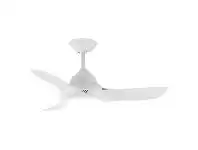 LivingStyles Phaser Indoor / Outdoor AC Ceiling Fan with LED Light, 91cm/36", White offer