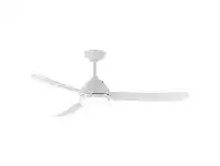 LivingStyles Voltan Indoor / Outdoor AC Ceiling Fan with Light, 127cm/50", White offer