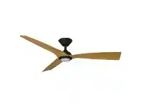 LivingStyles Trinidad III DC Ceiling Fan with LED Light, 130cm/52", Black / Natural offer
