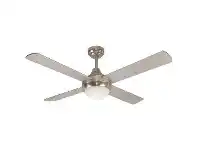 LivingStyles Glendale Celing Fan with Light, 120cm/48", Brushed Chrome offer