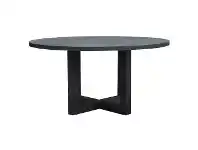 LivingStyles Leeton Ashwood Round Dining Table, 150cm, Black offer
