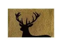 LivingStyles Stag Silhouette Premium Handwoven Coir Doormat, 80x50cm offer