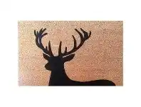 LivingStyles Stag Silhouette Coir Doormat, 80x50cm offer