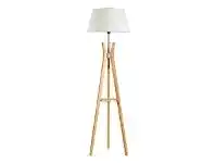 LivingStyles Elena Timber Tripod Floor Lamp, Natural / Off White offer