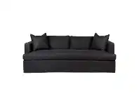 LivingStyles Birkshire Fabric Slip Cover Sofa, 3 Seater, Charcoal offer