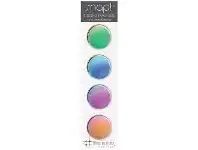Officeworks Three By Three Snap! Strong Magnets Iridescent 4 Pack offer