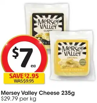 Coles Mersey Valley Cheese 235g offer