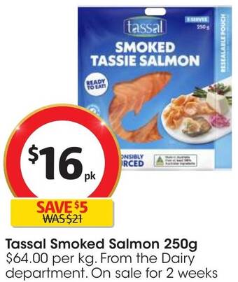 Coles Tassal Smoked Salmon 250g offer