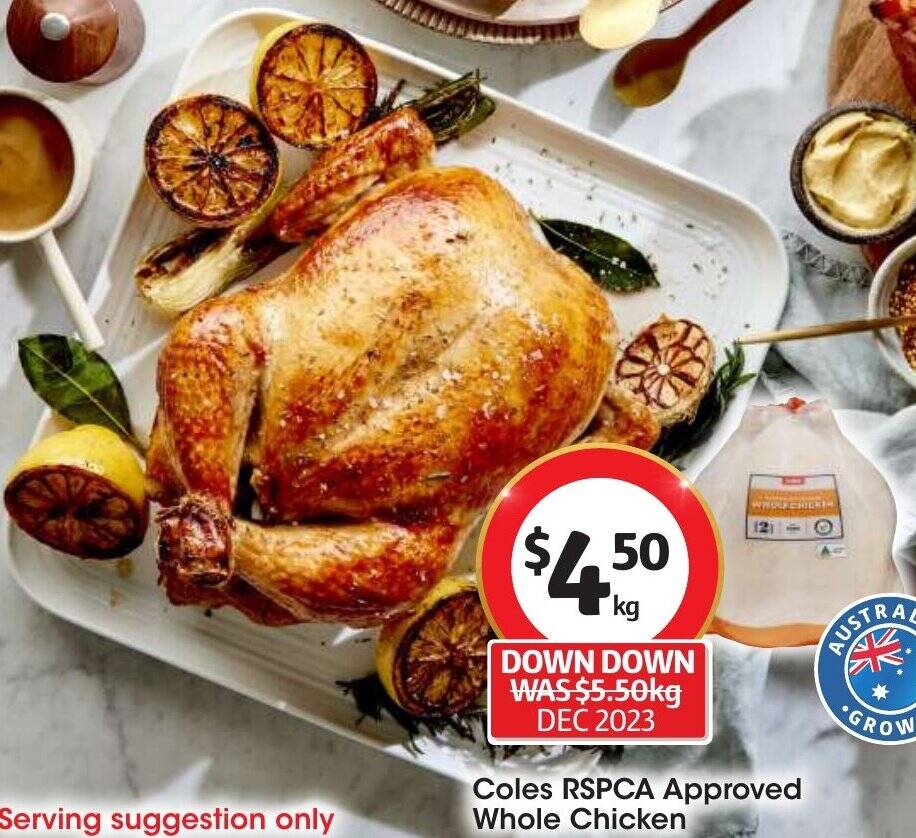 Coles RSPCA Approved Whole Chicken offer at Coles