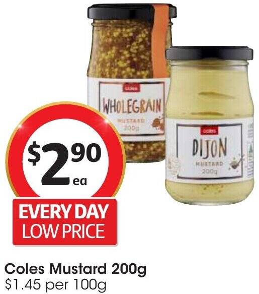 Coles Mustard 200g offer at Coles