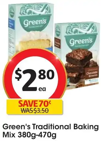 Coles Green's Traditional Baking Mix 380g-470g offer