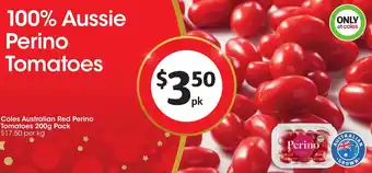 Coles Australian Red Perino Tomatoes 200g Pack