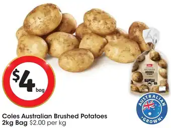 Coles Coles Australian Brushed Potatoes 2kg Bag offer