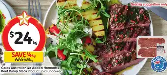 Coles Coles Australian No Added Hormones Beef Rump Steak offer