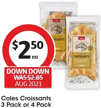 Coles Coles Croissants 3 Pack or 4 Pack offer