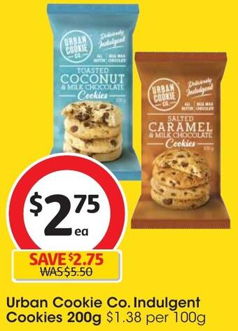Coles Urban Cookie Co. Indulgent Cookies 200g offer