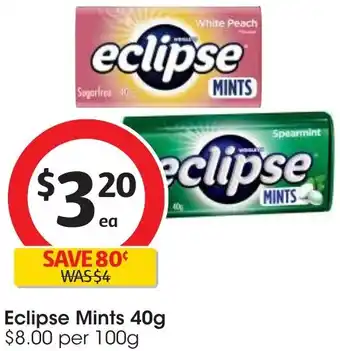 Coles Eclipse Mints 40g offer