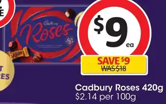 Coles Cadbury Roses 420g offer