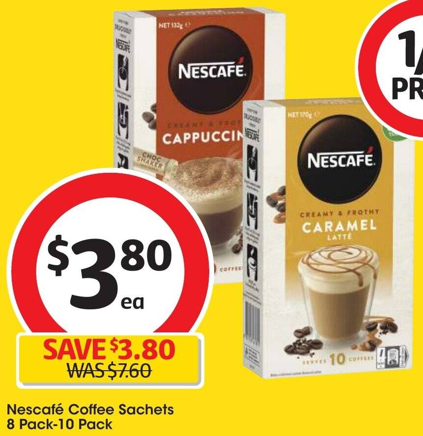 Nescafé Coffee Sachets 8 Pack10 Pack offer at Coles
