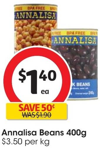 Coles Annalisa Beans 400g offer
