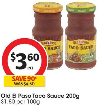 Coles Old El Paso Taco Sauce 200g offer