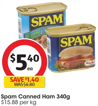 Coles Spam Canned Ham 340g offer