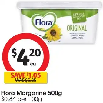Coles Flora Margarine 500g offer