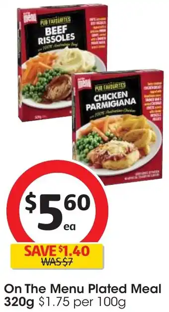 Coles On The Menu Plated Meal 320g offer