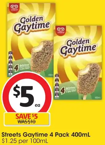 Coles Streets Gaytime 4 Pack 400mL offer