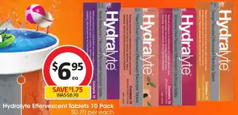 Coles Hydralyte Effervescent Tablets 10 Pack offer