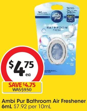 Coles Ambi Pur Bathroom Air Freshener 6mL offer