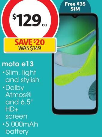 Coles moto e13 offer