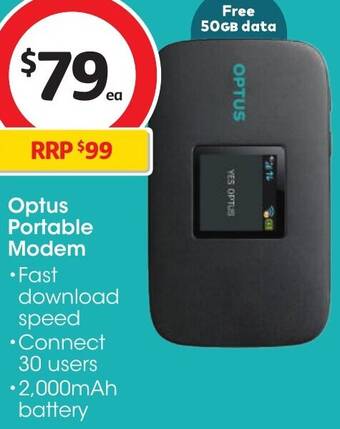 Coles Optus Portable Modem offer