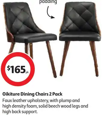 Oikiture Dining Chairs 2 Pack
