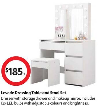 Coles Levede Dressing Table and Stool Set offer