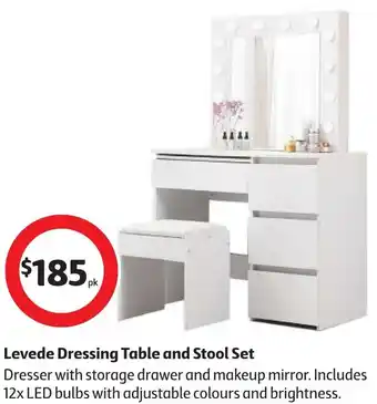 Levede Dressing Table and Stool Set
