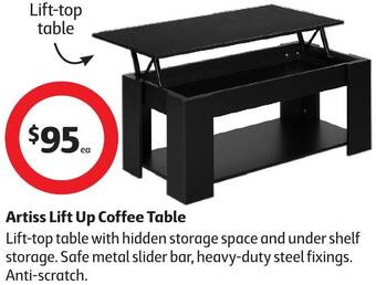 Coles Artiss Lift Up Coffee Table offer