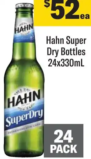 Coles Hahn Super Dry Bottles 24x330mL offer