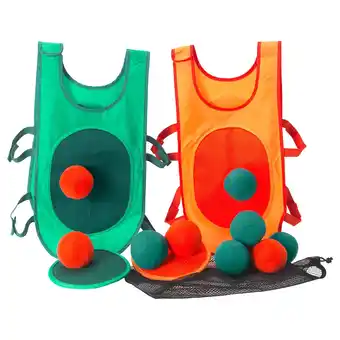 Lustigt tag game with vest and balls