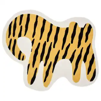 Idrottshall rug, tiger yellow/black, 110x125 cm