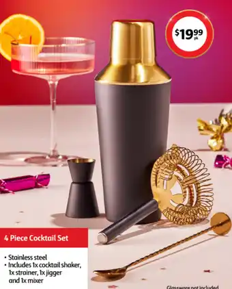 Coles 4 Piece Cocktail Set offer