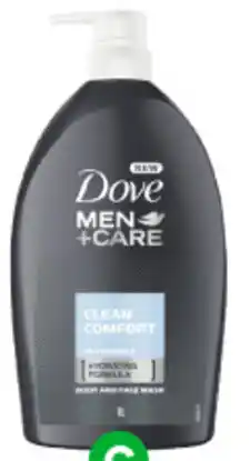 Woolworths Dove Men's Body Wash 1 Litre offer