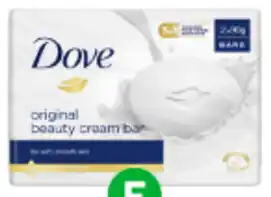Woolworths Dove Beauty Cream Bar 90g x Pk 2 offer
