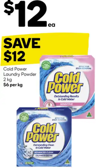 Woolworths Cold Power Laundry Powder 2 kg offer