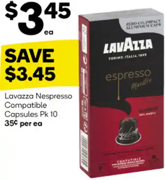 Woolworths Lavazza Nespresso Compatible Capsules Pk 10 offer