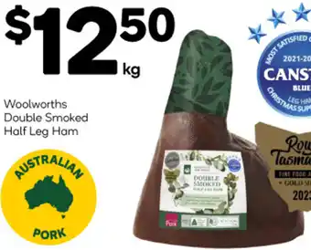 Woolworths Woolworths Double Smoked Half Leg Ham offer